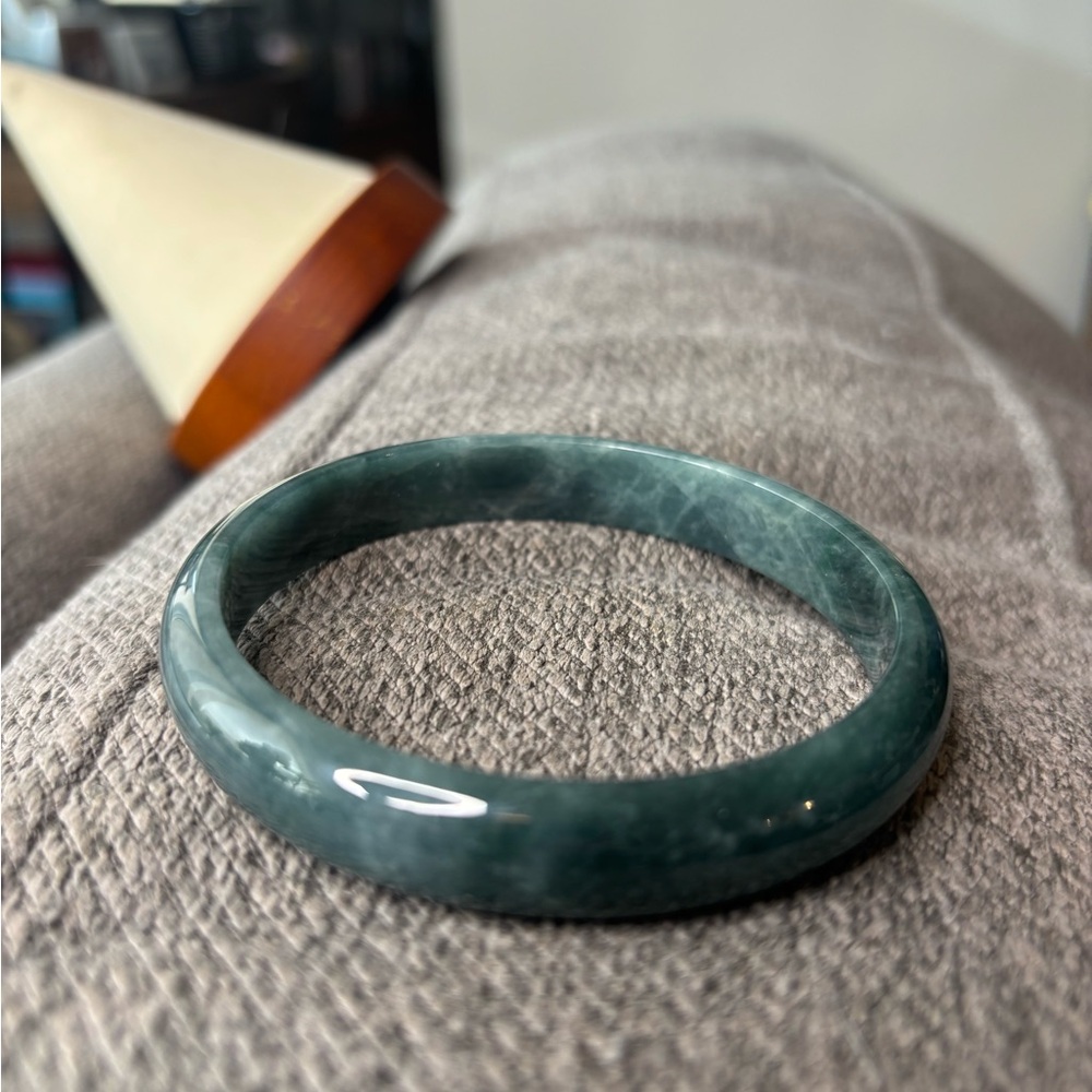 Blue Water Jadeite Bangle Bracelet
